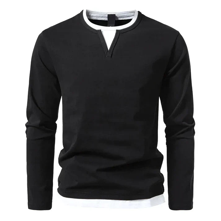 DUMONT LYON | T-SHIRT À MANCHES LONGUES EN COTON PEIGNÉ PREMIUM