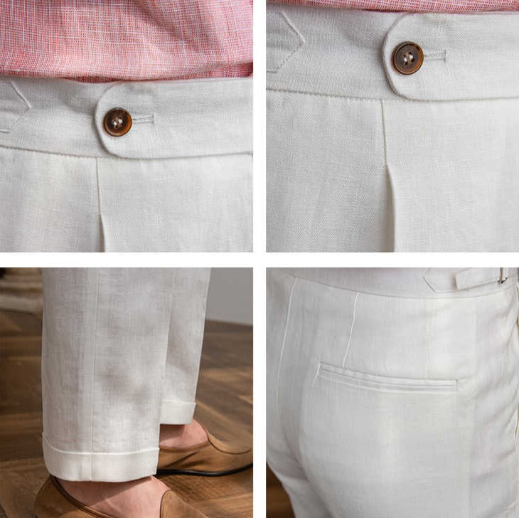 St. Barts | Pantalons en Lin avec Pinces