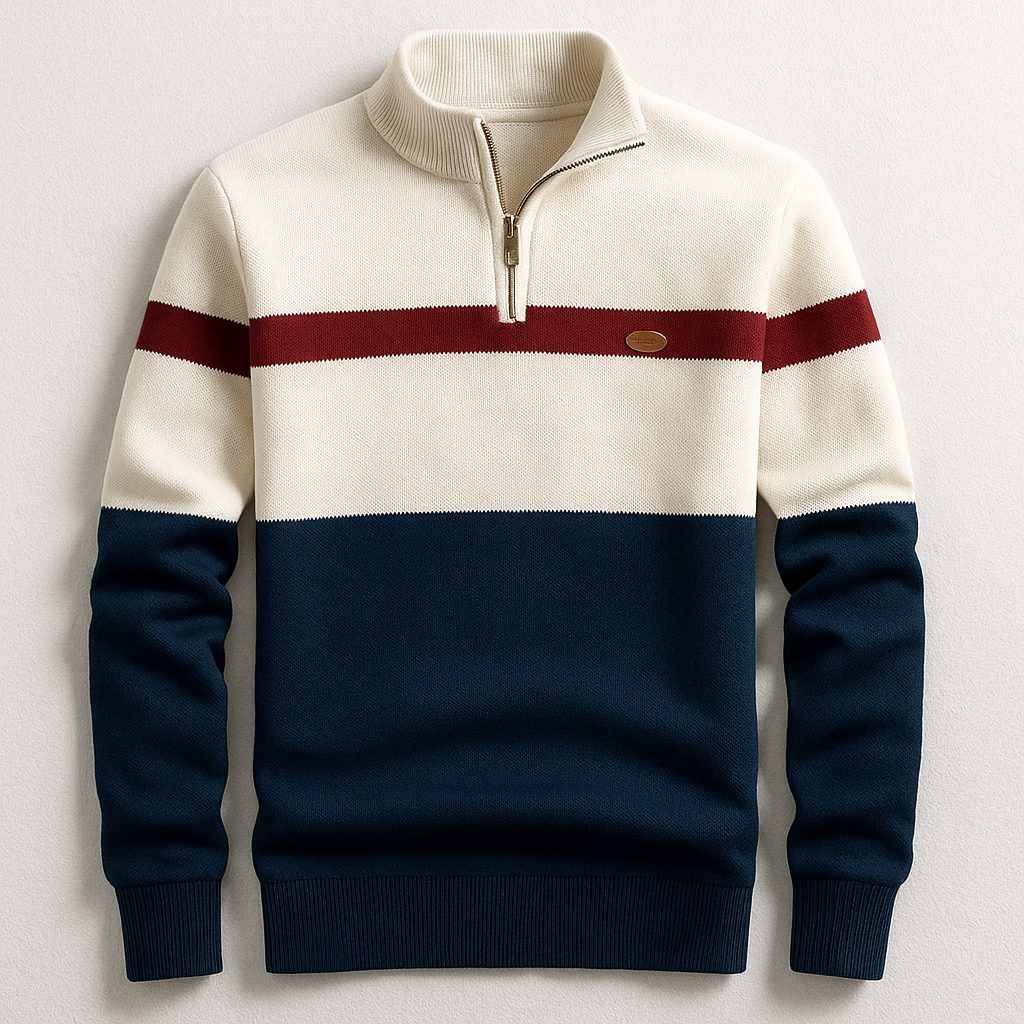 DUMONT LYON | PULL HOMME AVEC ZIP AU COL