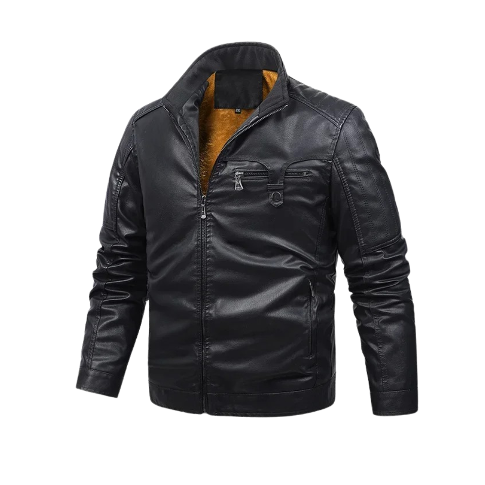 DUMONT LYON | VESTE EN CUIR DOUBLÉE DE POLAIRE RÉTRO