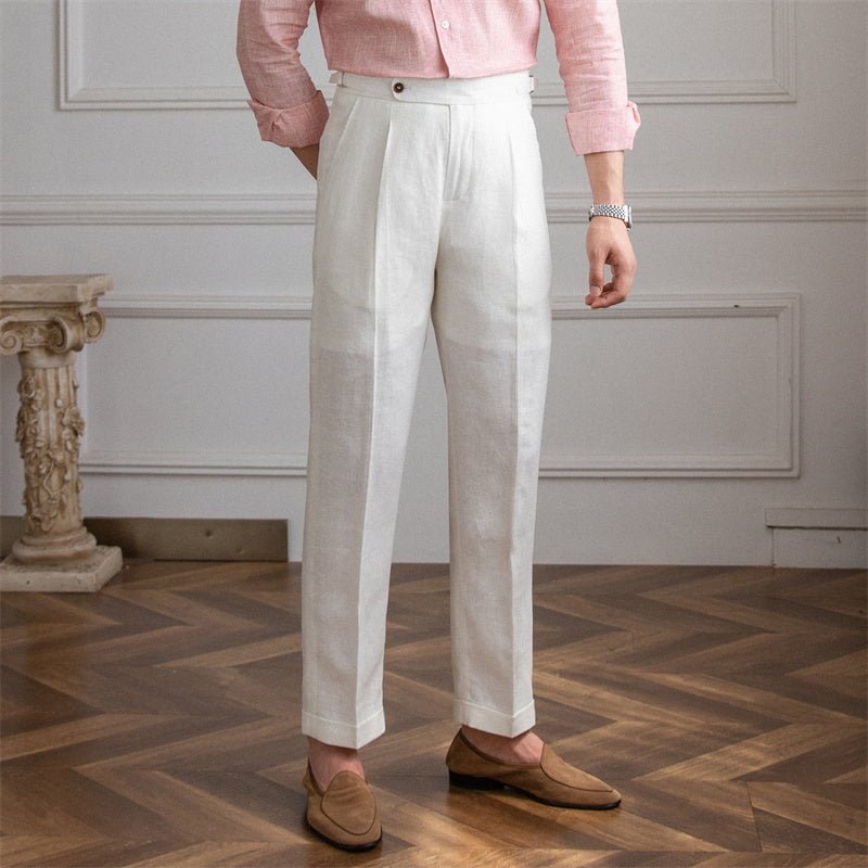 St. Barts | Pantalons en Lin avec Pinces