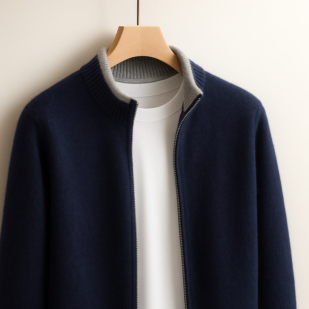 DUMONT LYON | VESTE EN MAILLE AVEC ZIP