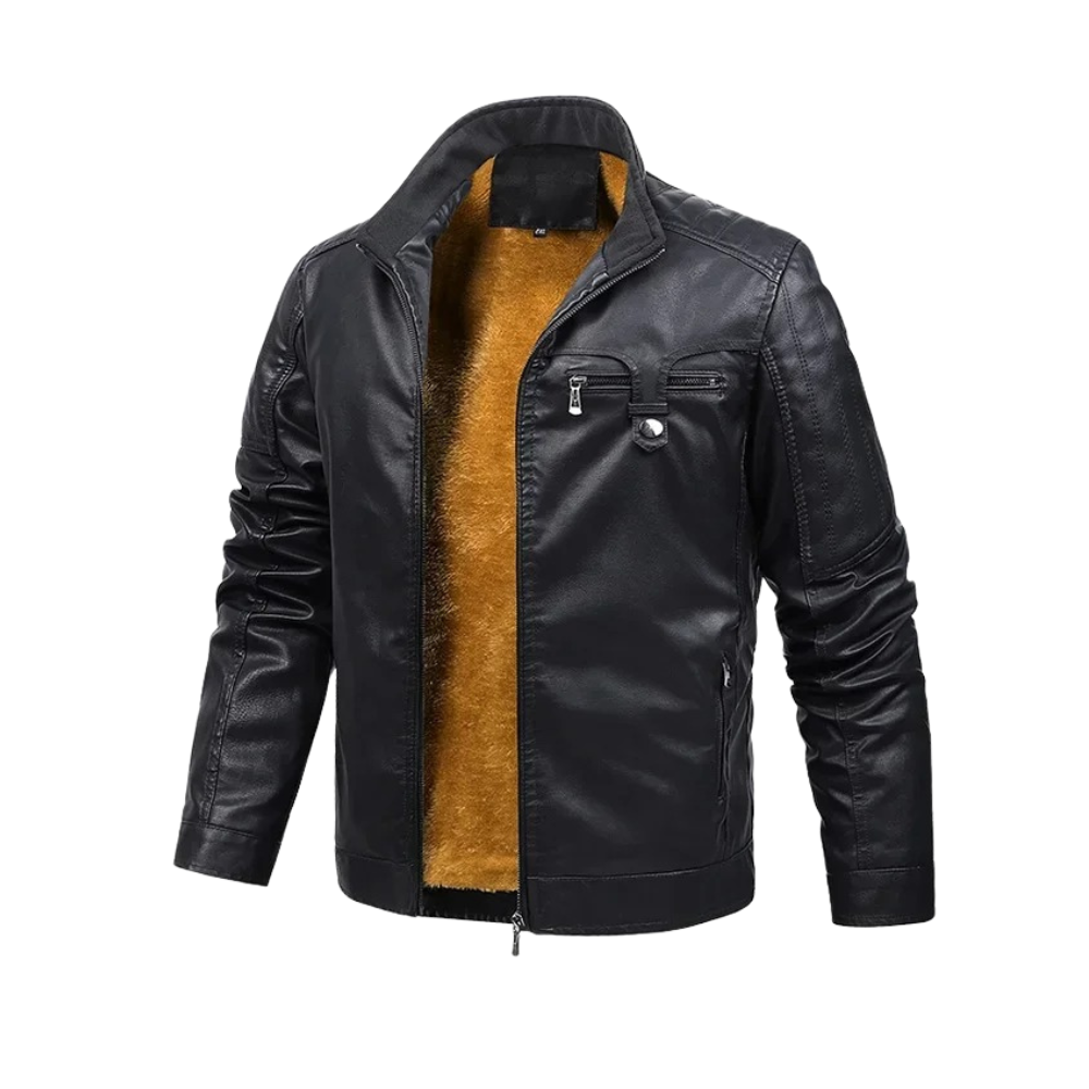 DUMONT LYON | VESTE EN CUIR DOUBLÉE DE POLAIRE RÉTRO