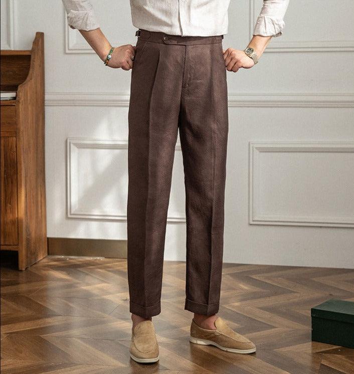 St. Barts | Pantalons en Lin avec Pinces