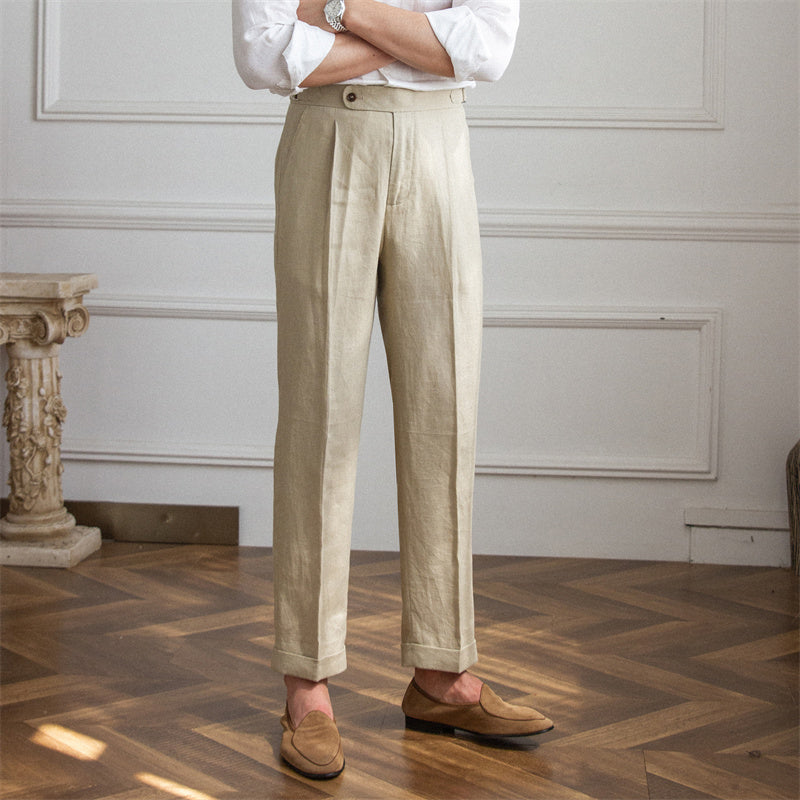 St. Barts | Pantalons en Lin avec Pinces