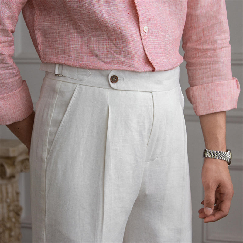 St. Barts | Pantalons en Lin avec Pinces