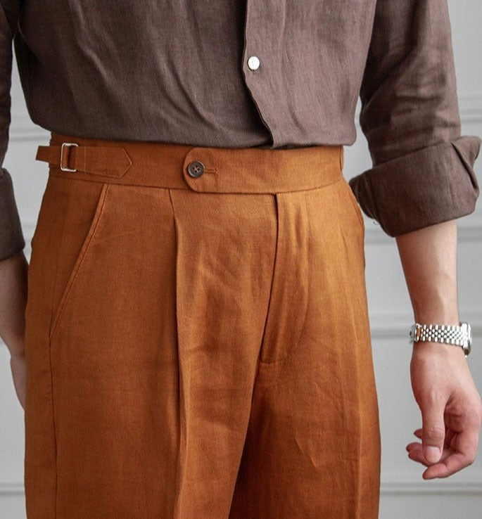 St. Barts | Pantalons en Lin avec Pinces