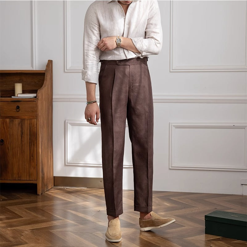 St. Barts | Pantalons en Lin avec Pinces