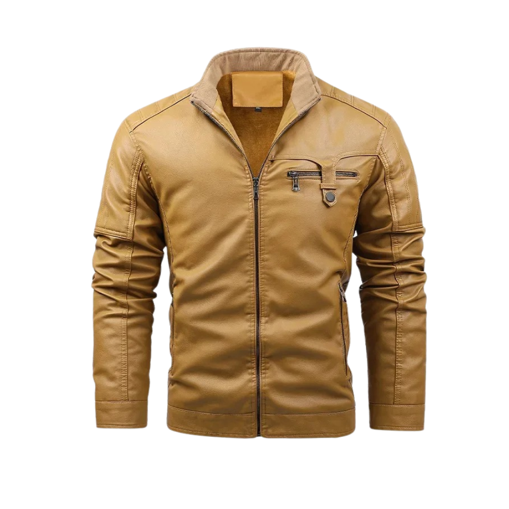 DUMONT LYON | VESTE EN CUIR DOUBLÉE DE POLAIRE RÉTRO