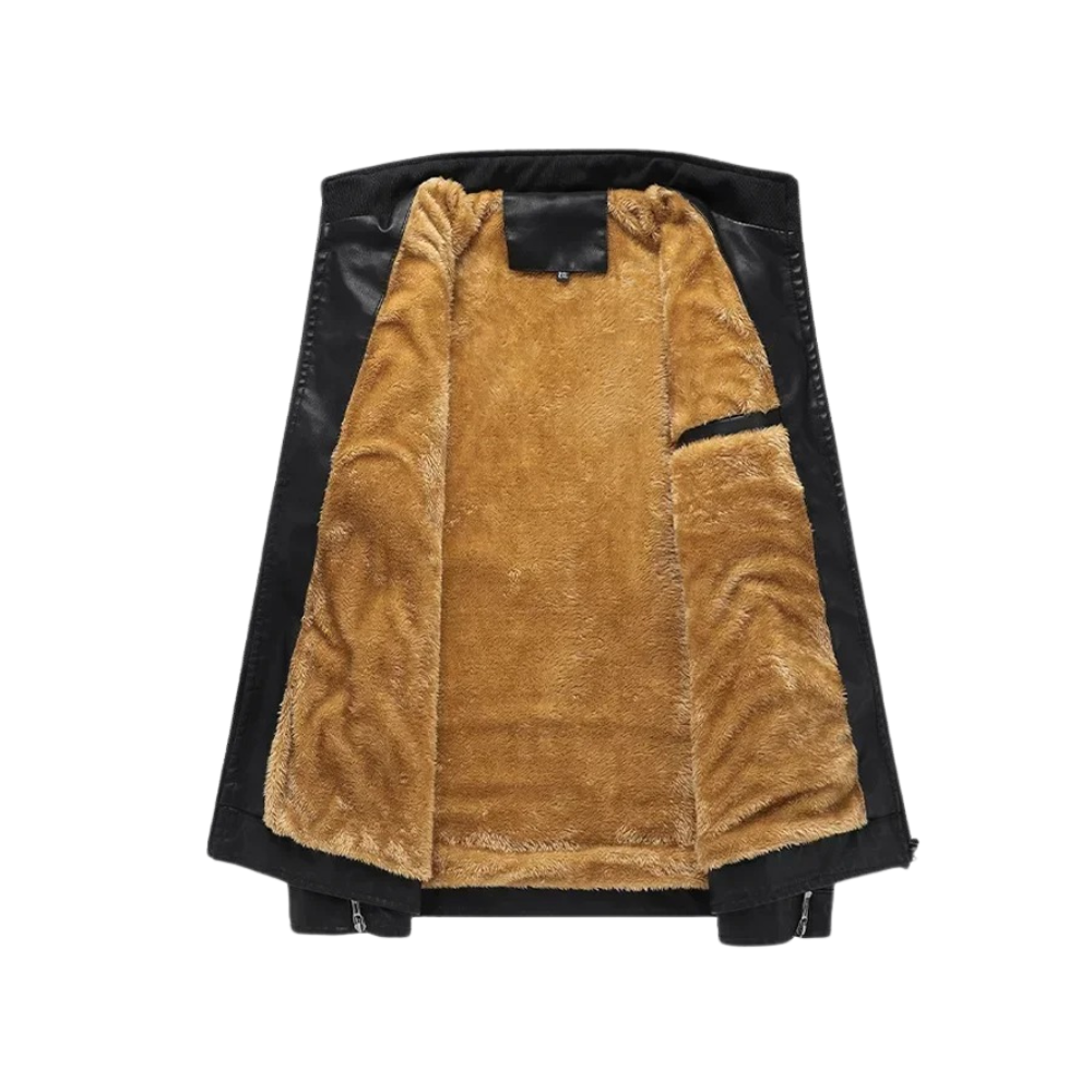 DUMONT LYON | VESTE EN CUIR DOUBLÉE DE POLAIRE RÉTRO