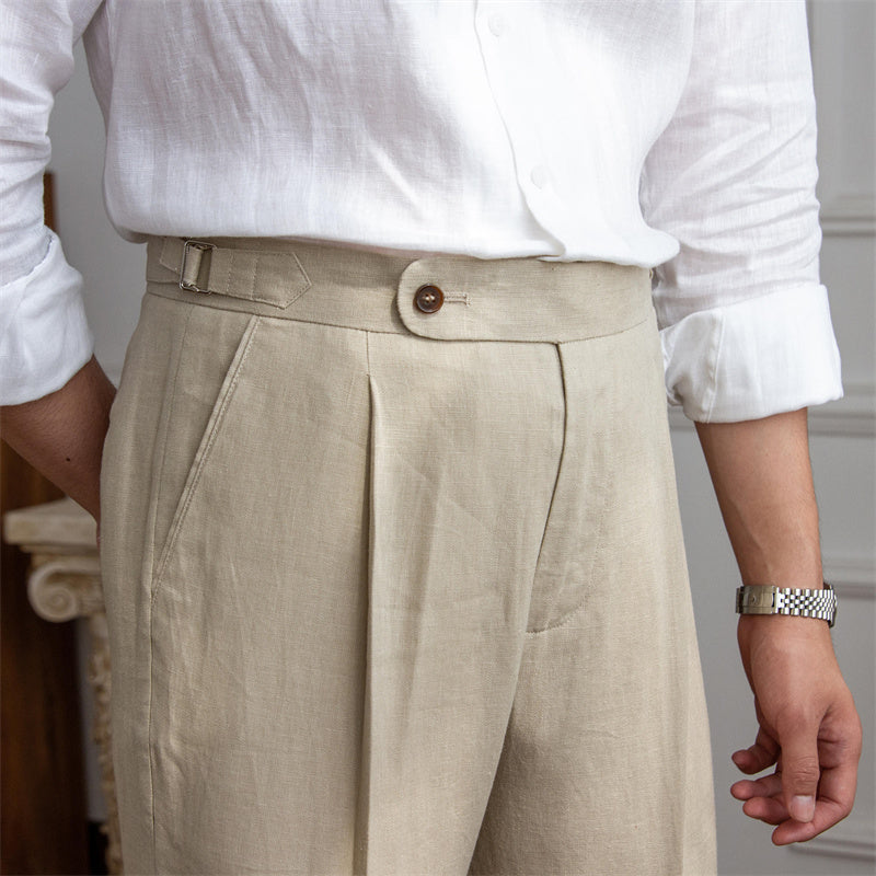 St. Barts | Pantalons en Lin avec Pinces