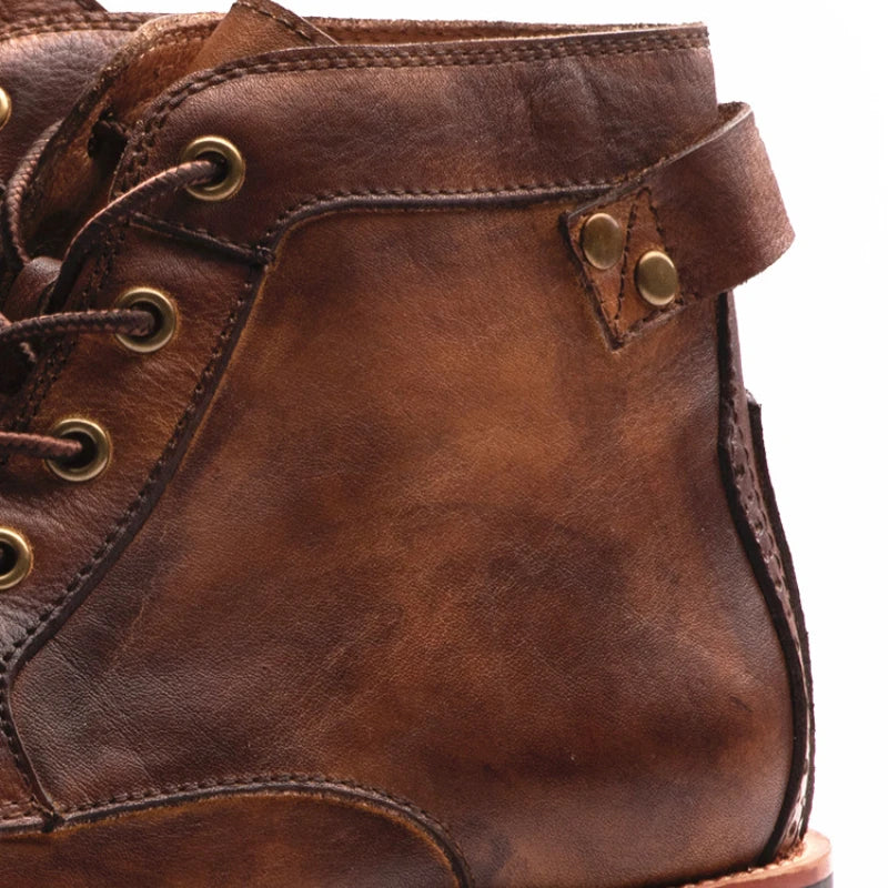 DUMONT LYON | BOTTES POUR HOMME À BOUT ROND RÉTRO
