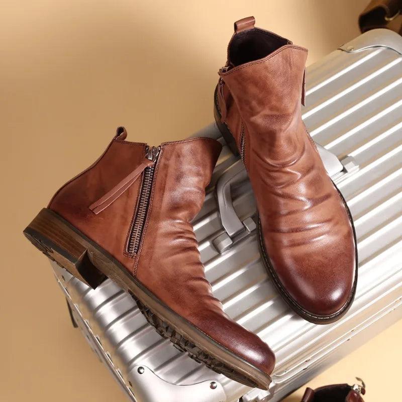 DUMONT LYON | BOTTES EN CUIR ROYAL