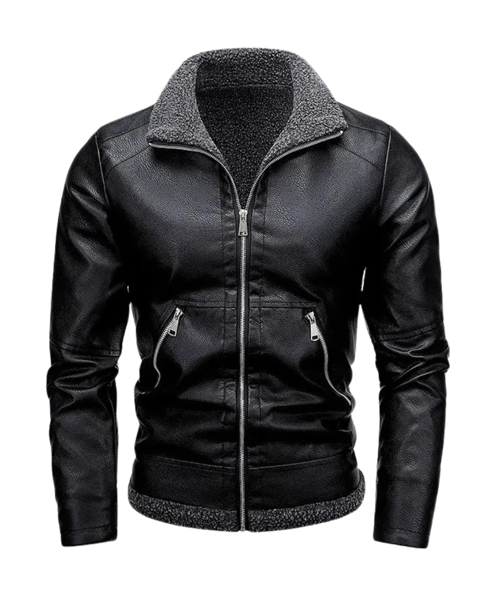 DUMONT LYON | VESTE EN CUIR ÉLÉGANTE EN POLAIRE