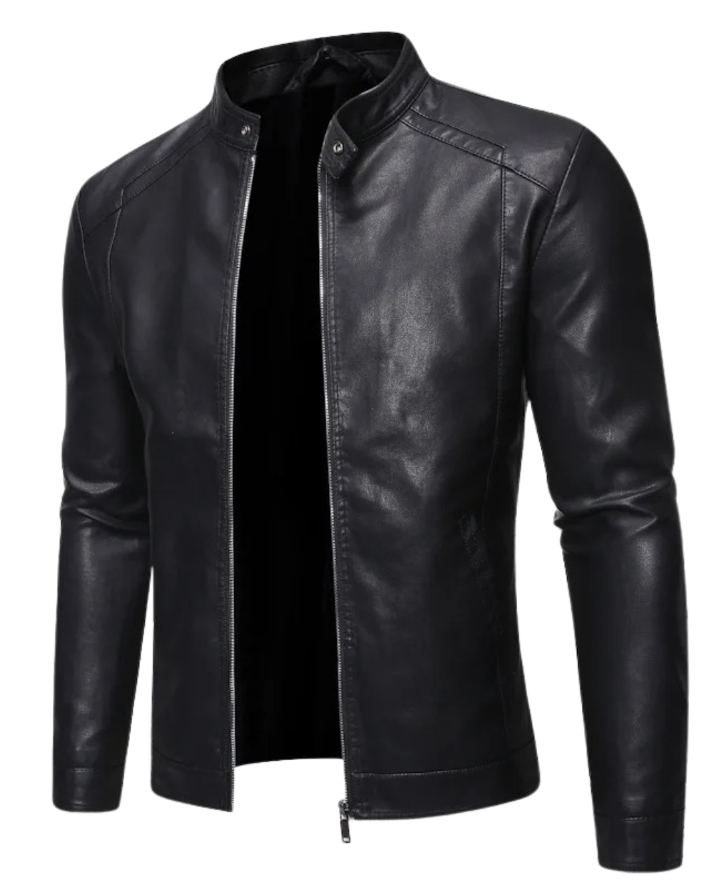 DUMONT LYON | VESTE EN CUIR AVEC COL MONTANT
