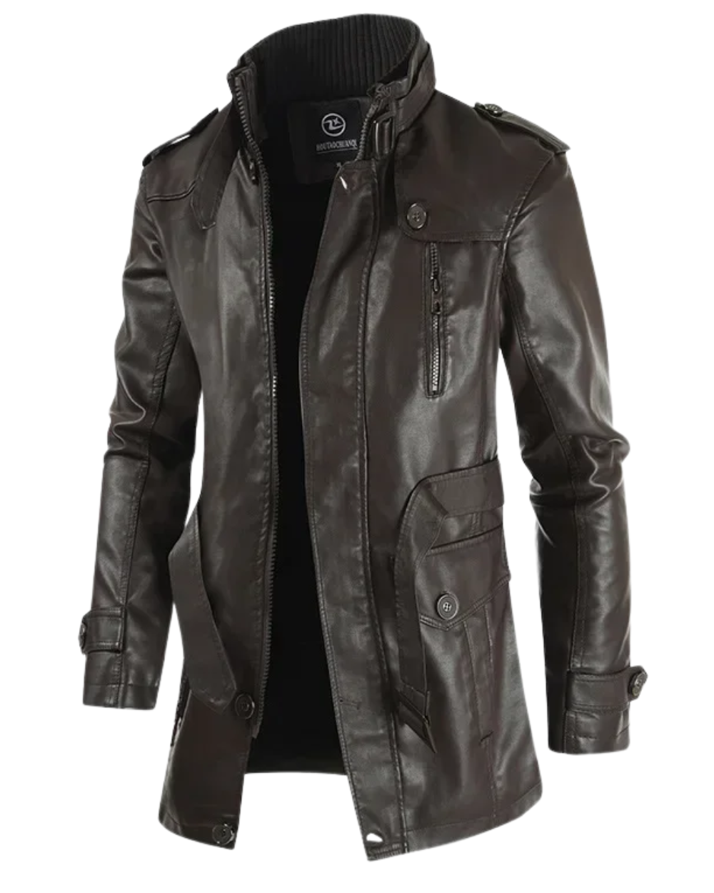 DUMONT LYON | VESTE DE BIKER EN CUIR LONGUE ÉLÉGANTE