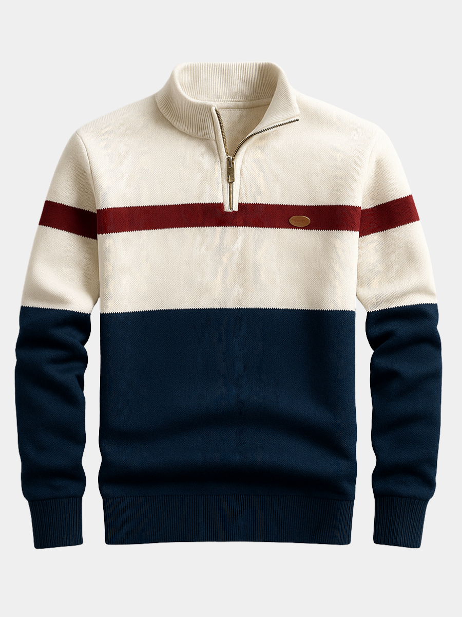 DUMONT LYON | PULL HOMME AVEC ZIP AU COL