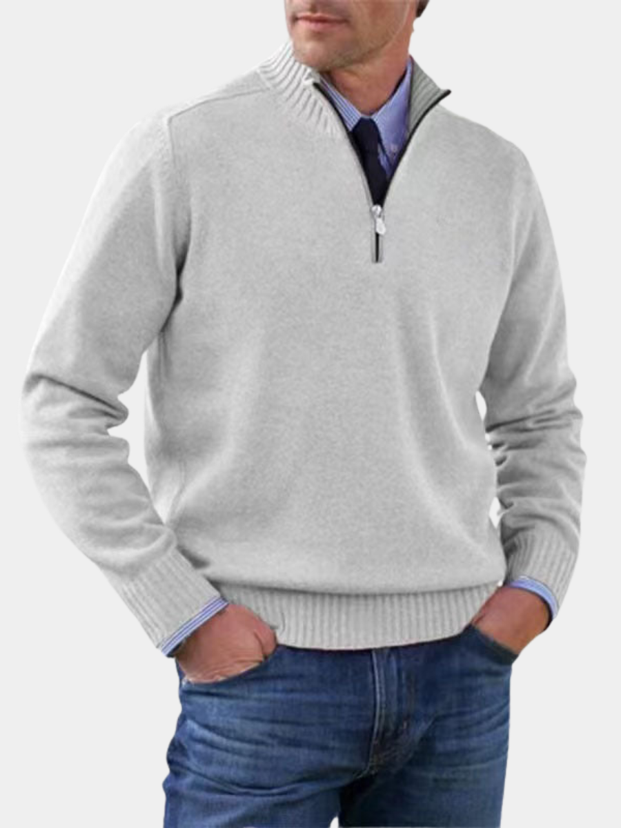 DUMONT LYON | PULL ÉLÉGANT HOMME À MI-ZIP
