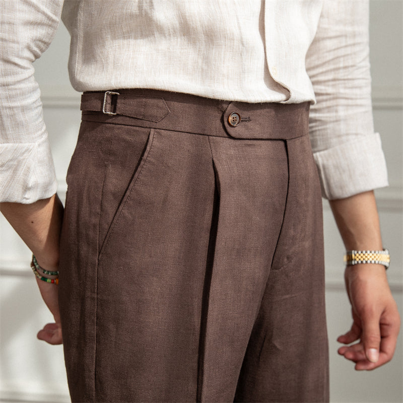 St. Barts | Pantalons en Lin avec Pinces