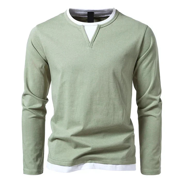 DUMONT LYON | T-SHIRT À MANCHES LONGUES EN COTON PEIGNÉ PREMIUM