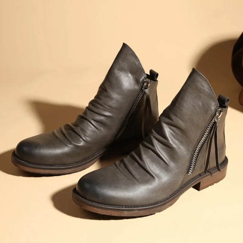 DUMONT LYON | BOTTES EN CUIR ROYAL
