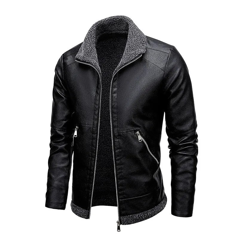 DUMONT LYON | VESTE EN CUIR ÉLÉGANTE EN POLAIRE