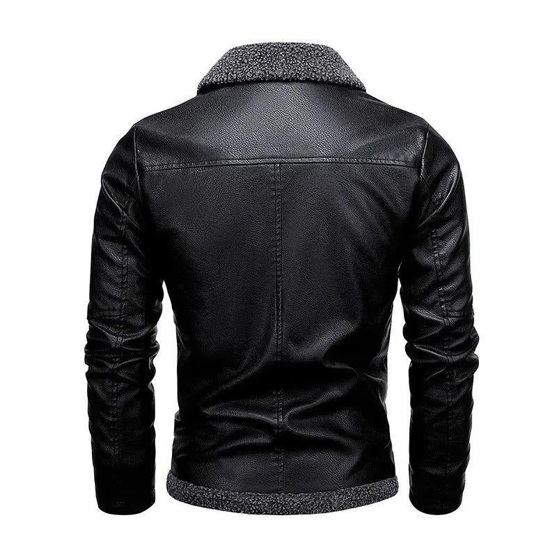 DUMONT LYON | VESTE EN CUIR ÉLÉGANTE EN POLAIRE