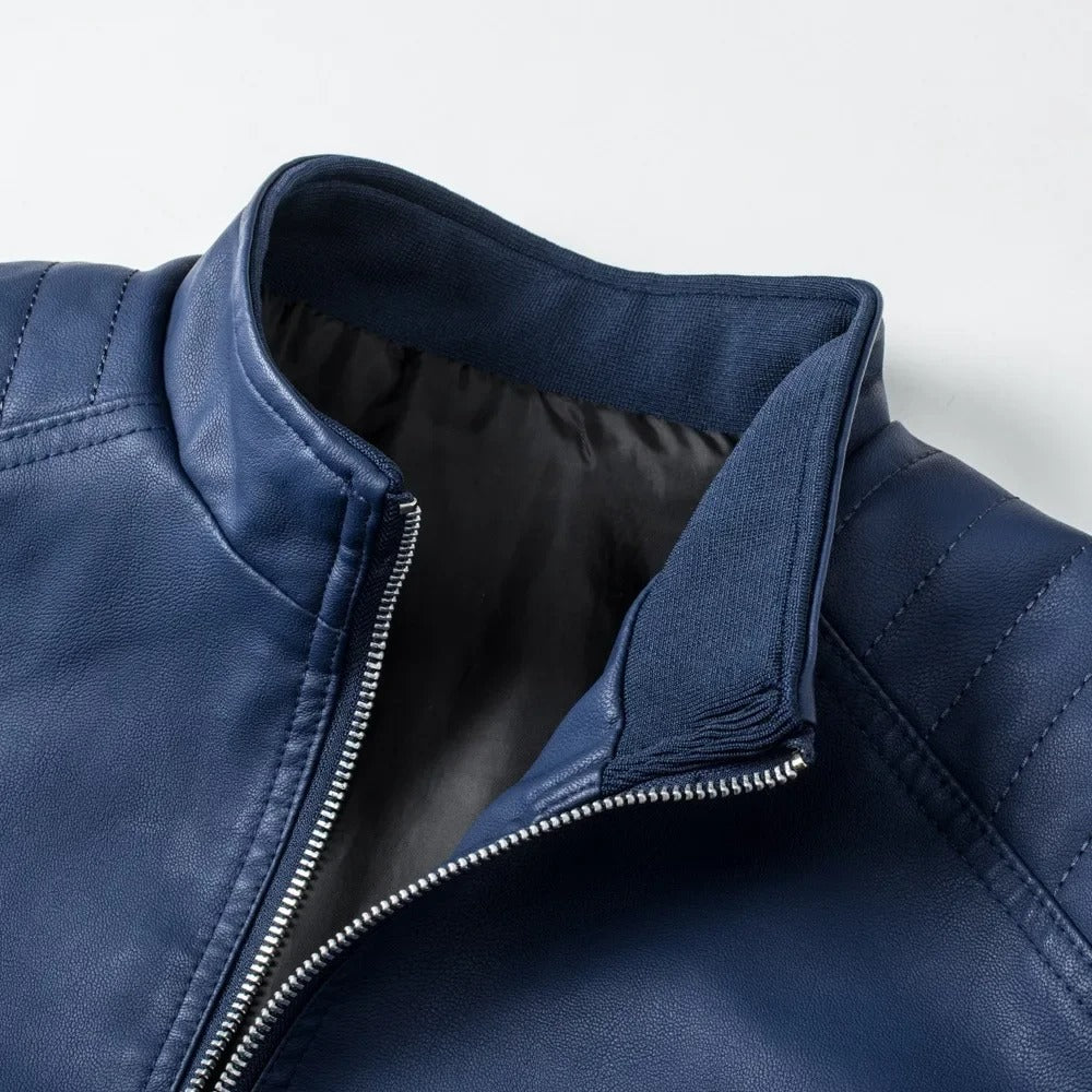 DUMONT LYON | VESTE EN CUIR AVEC COL