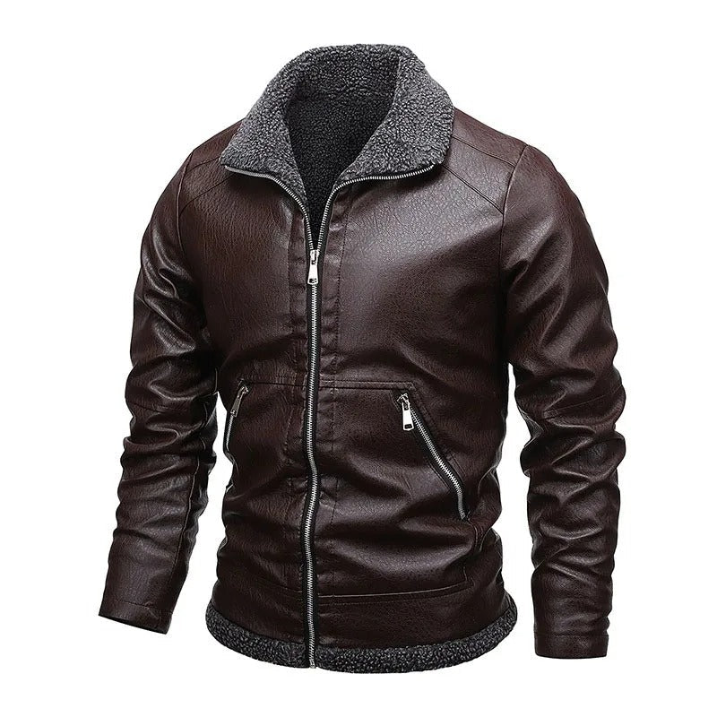 DUMONT LYON | VESTE EN CUIR ÉLÉGANTE EN POLAIRE