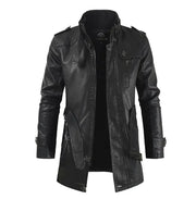 DUMONT LYON | VESTE DE BIKER EN CUIR LONGUE ÉLÉGANTE