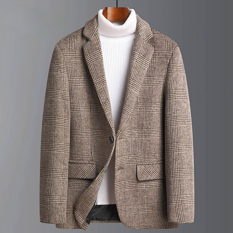 Alban | Veste à Carreaux en Mélange de Laine