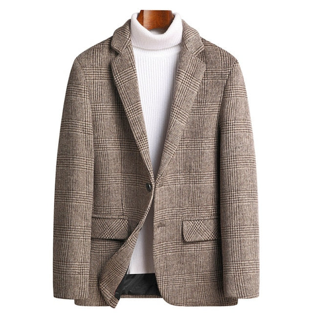Alban | Veste à Carreaux en Mélange de Laine