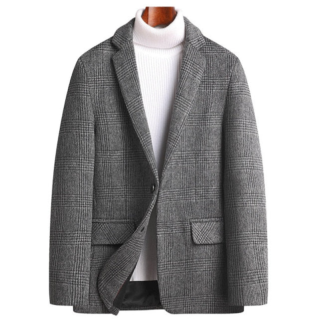 Alban | Veste à Carreaux en Mélange de Laine