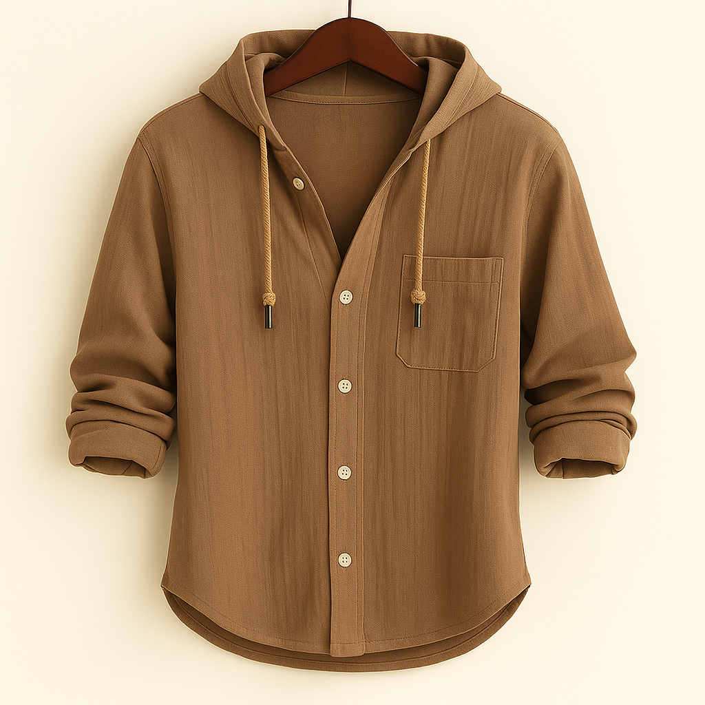 DUMONT LYON™ | CHEMISE DE LUXE EN COTON DOUX AVEC CAPUCHE