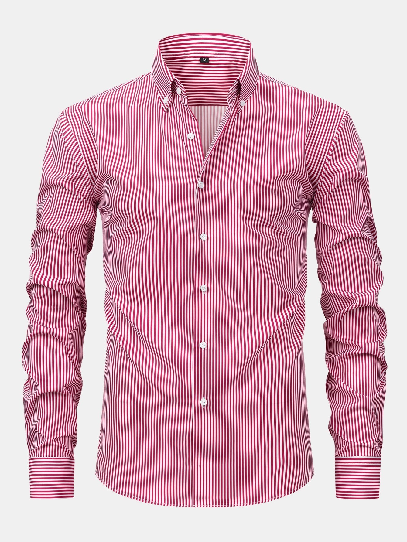 CHEMISE À MANCHES LONGUES À RAYURES AVEC BOUTONS