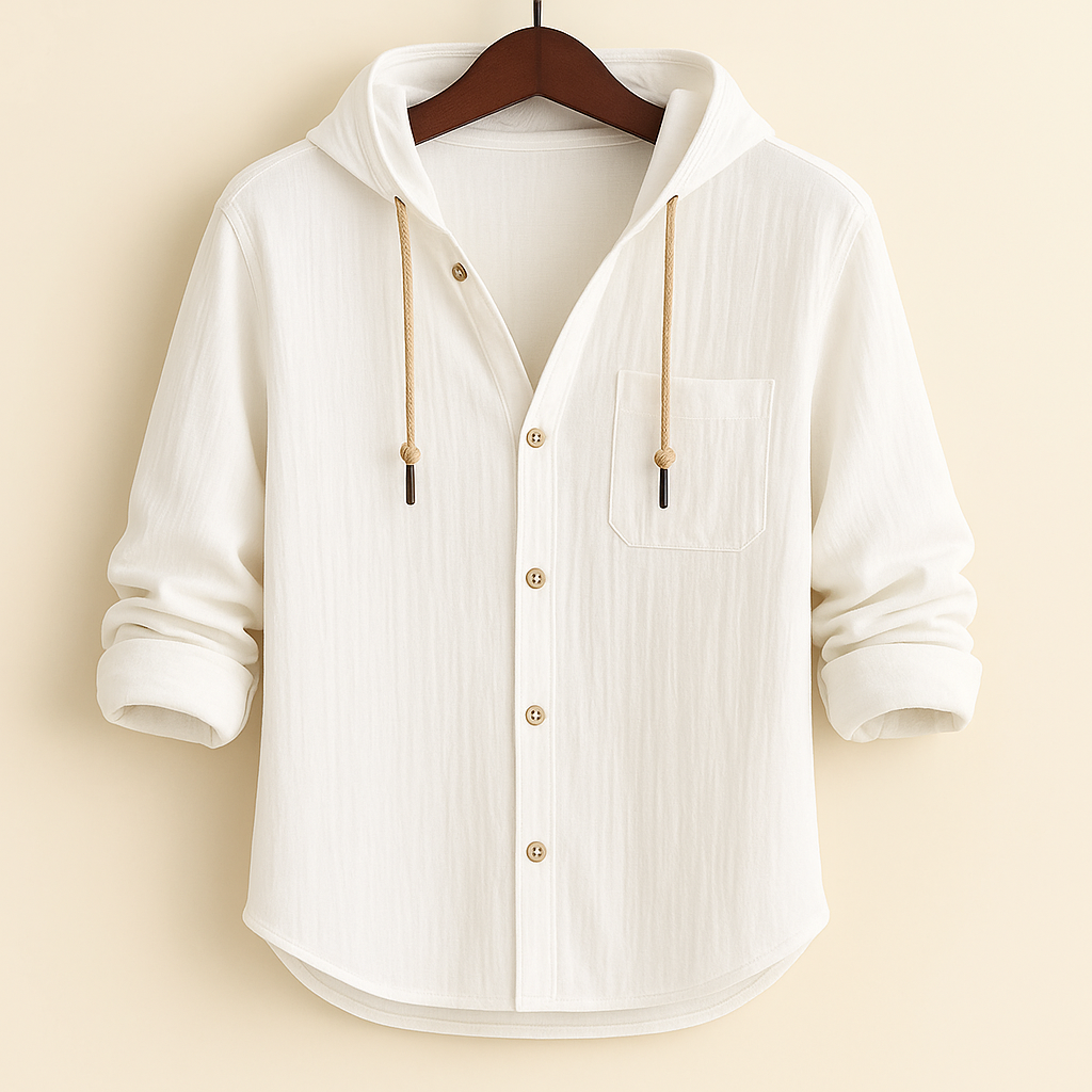 DUMONT LYON™ | CHEMISE DE LUXE EN COTON DOUX AVEC CAPUCHE