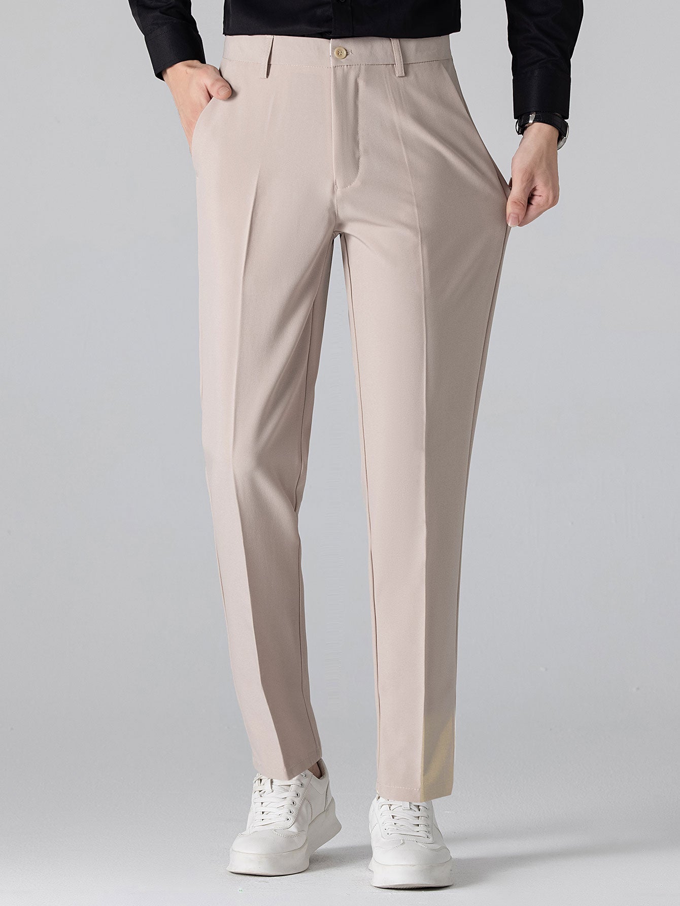 CHEMISE À COL MONTANT & PANTALONS SLIM FIT À JAMBES ÉVASÉES