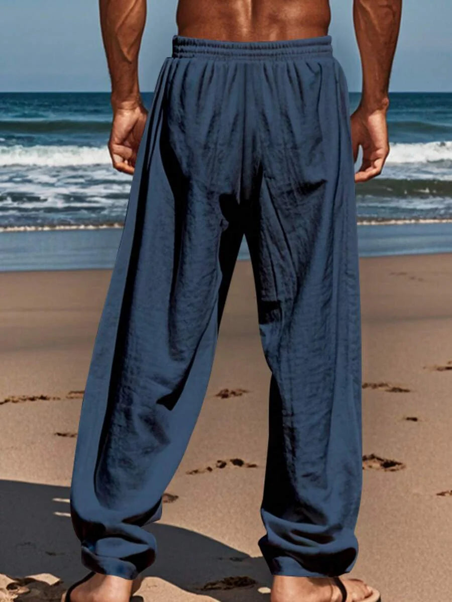 MATHIS | PANTALON LÉGER EN LIN AVEC CORDON