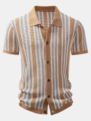 CHEMISE À RAYURES AVEC ŒILLETS AU CROCHET
