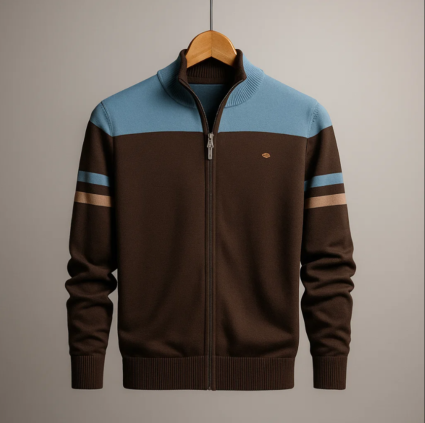 DUMONT LYON | SWEAT COLORBLOCK AVEC ZIP POUR HOMME