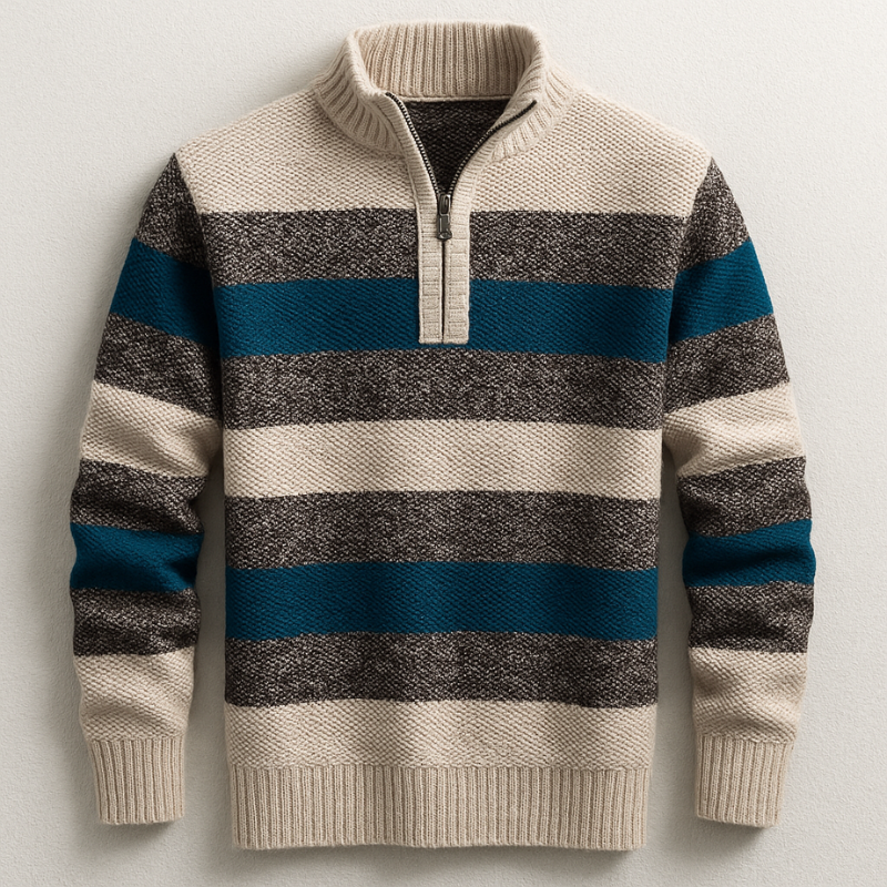 DUMONT LYON | PULLOVER EN MAILLE AVEC ZIP POUR HOMME