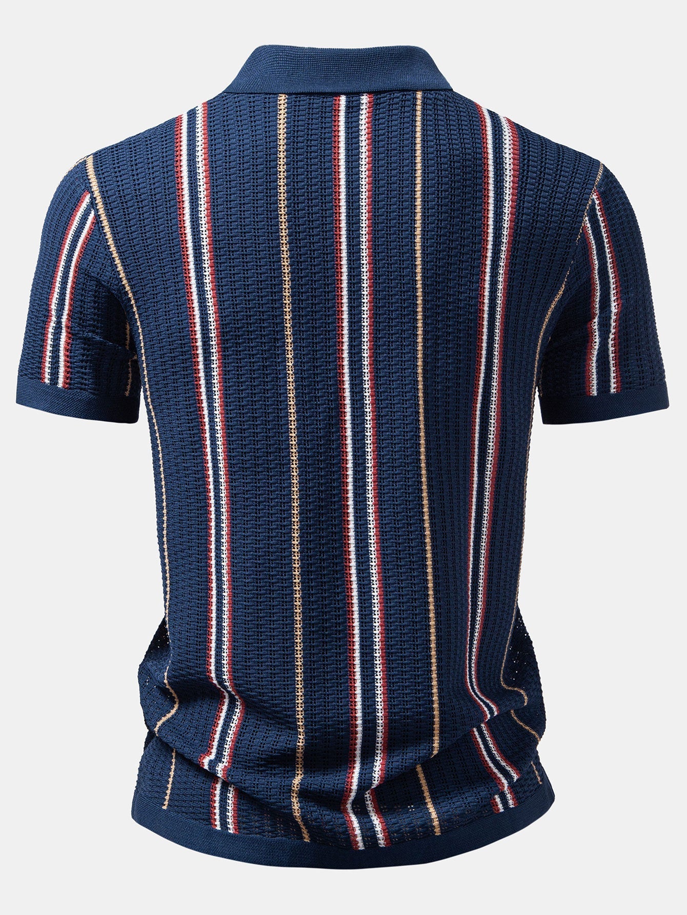 CHEMISE À RAYURES AU CROCHET AVEC BOUTONS & PANTALONS EN LIN À JAMBE DROITE