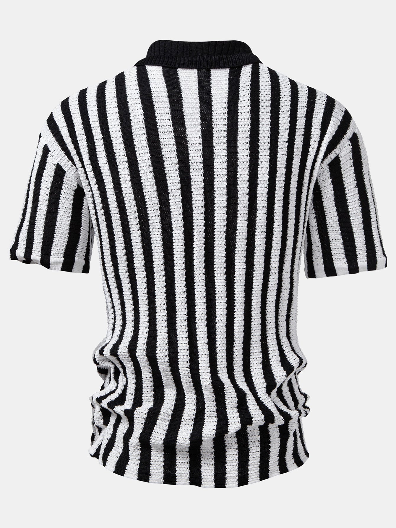 CHEMISE À ÉPAULES DÉGRADÉES ET RAYURES AU CROCHET & PANTALONS EN LIN À JAMBE DROITE