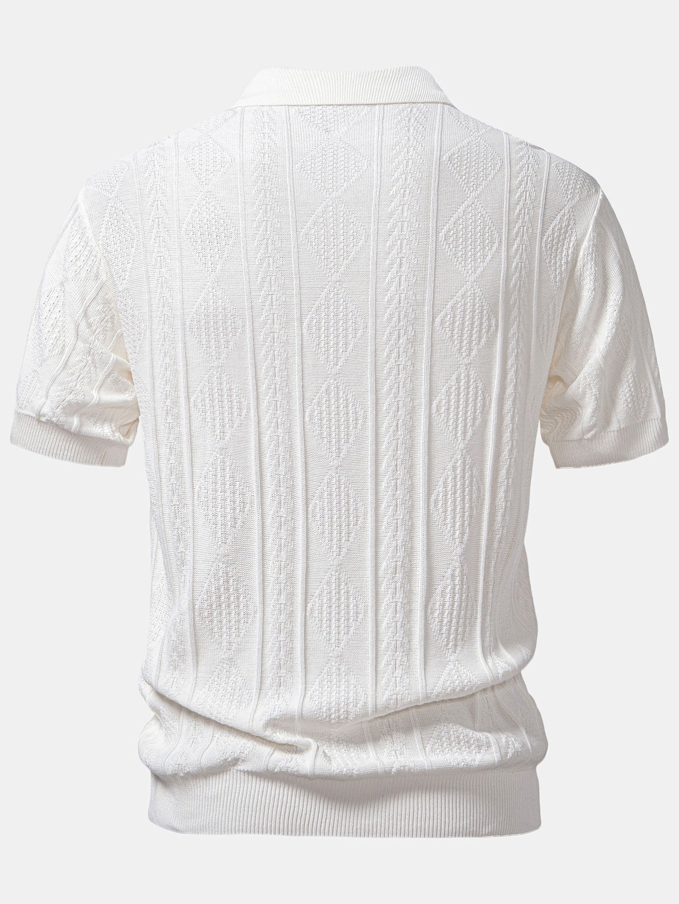 POLO EN JACQUARD GÉOMÉTRIQUE & PANTALON SLIM FIT FUSSELÉ
