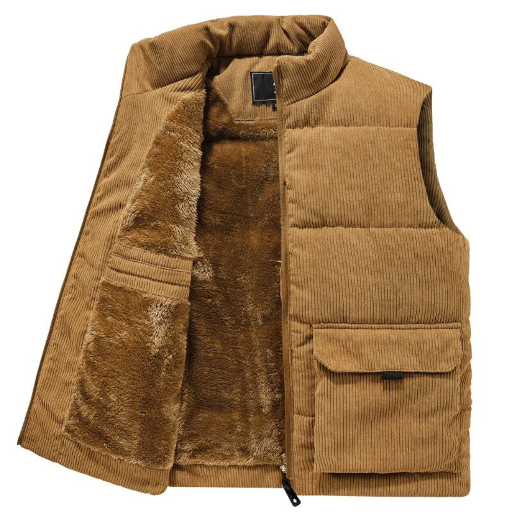 DUMONT LYON | GILET DOUBLÉ EN VELOURS CÔTELÉ