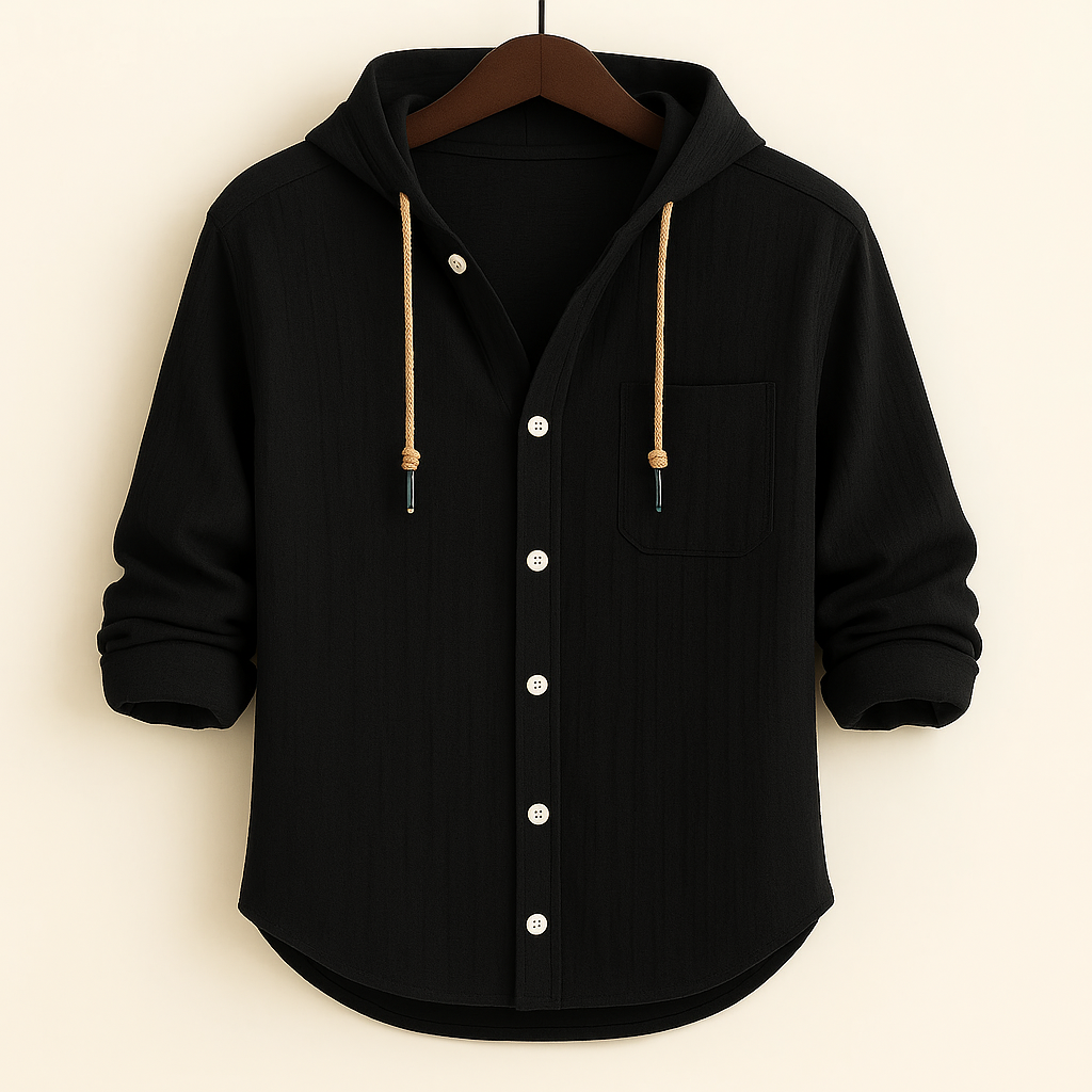 DUMONT LYON™ | CHEMISE DE LUXE EN COTON DOUX AVEC CAPUCHE