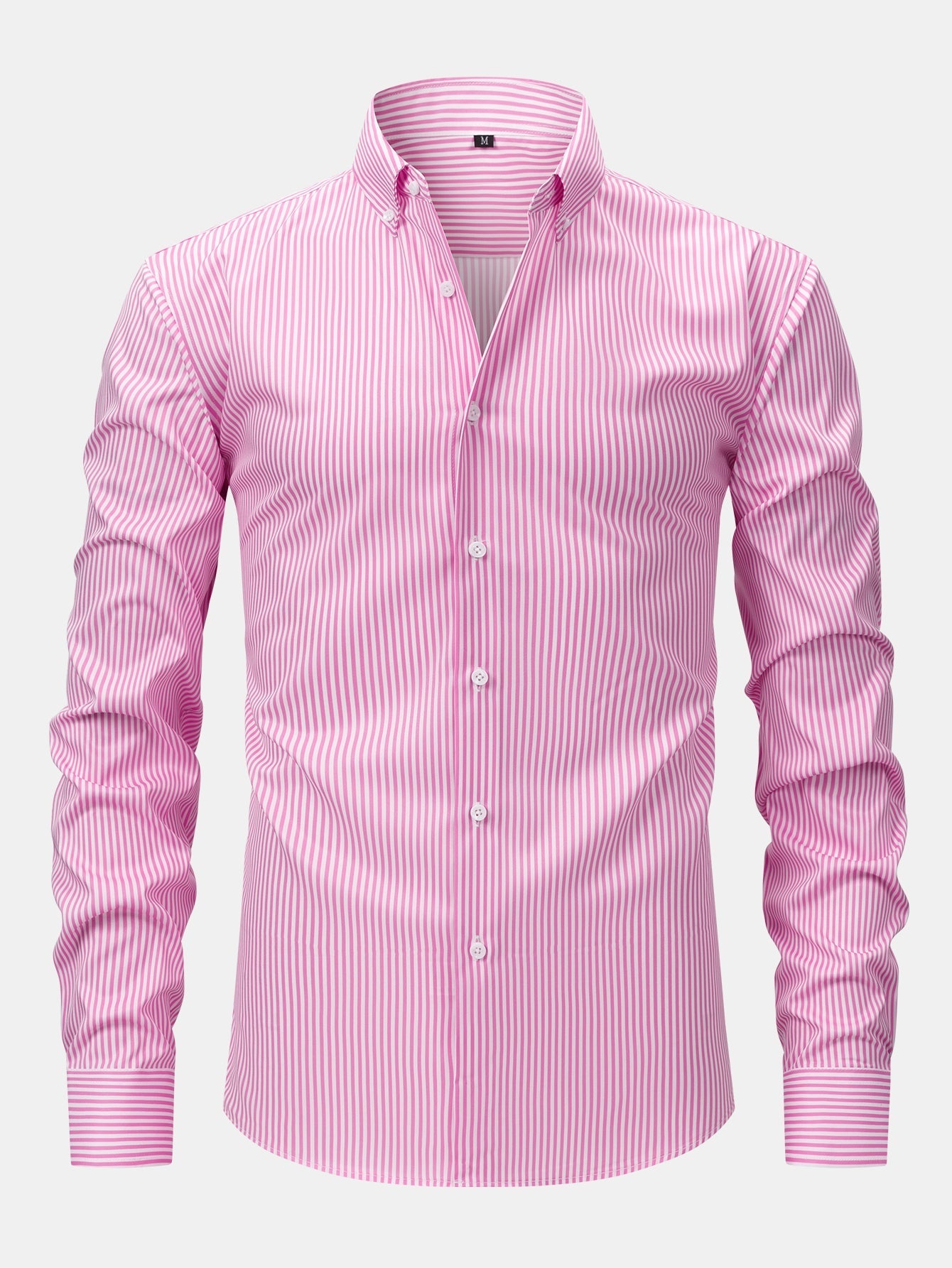 CHEMISE À MANCHES LONGUES À RAYURES AVEC BOUTONS