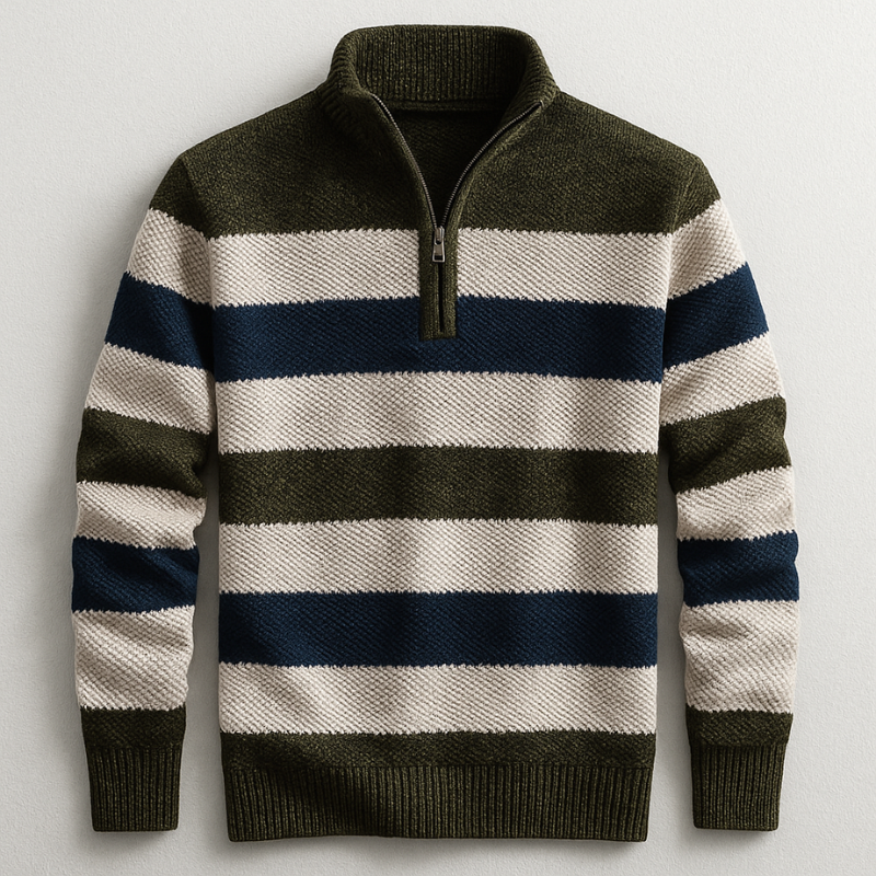 DUMONT LYON | PULLOVER EN MAILLE AVEC ZIP POUR HOMME