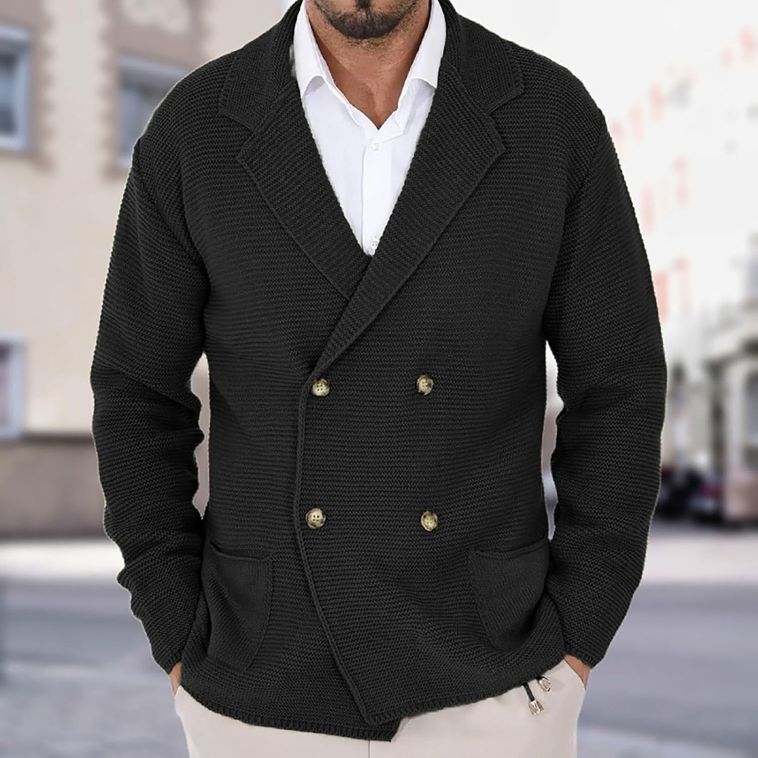 DUMONT LYON | CARDIGAN ÉLÉGANT EN LAINE POUR HOMME