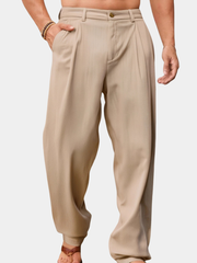 NICCOLÒ | PANTALONS EN LIN À JAMBES LARGES